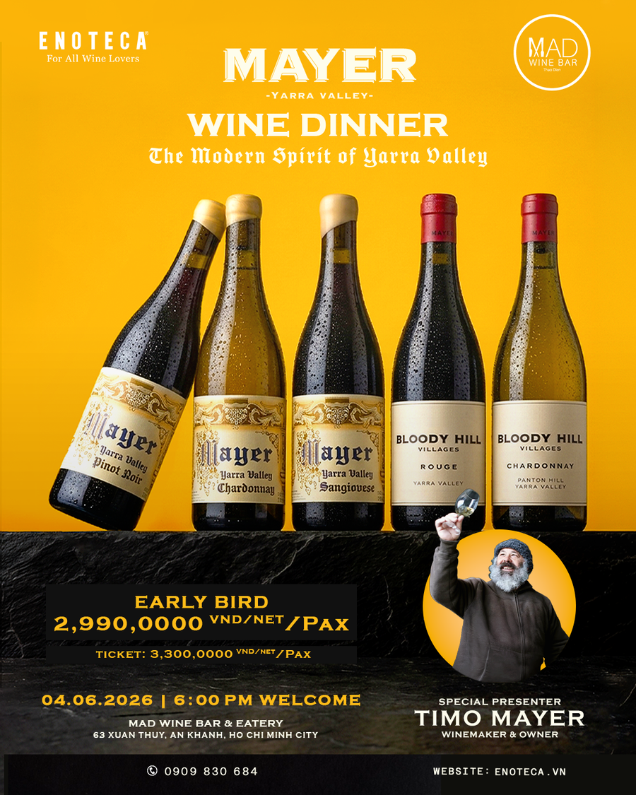 Wine Dinner | The Modern Spirit of Yarra Valley - Mayer